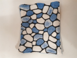 Hangmat voor vrijstaande  houten hangmat staander  "Wellness Fleece Blue Stones "