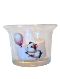 Waxinelicht houder met led verlichting Cavia ballon