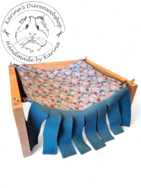 Schuil hangmat voor vrijstaande houten hangmat staander "sneeuwpop blauw "