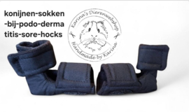 konijnen sokken bij "sore hocks / pododermatitis "   custom made