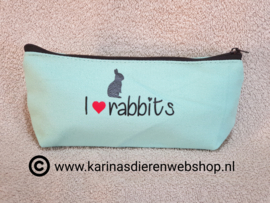 Pen Etui I love Rabbits