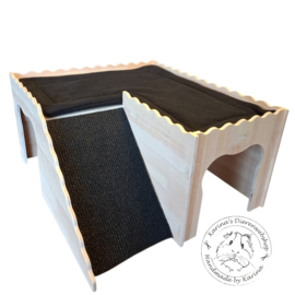 Losse fleece liner voor MEGA houten huis met trap ............ custom made