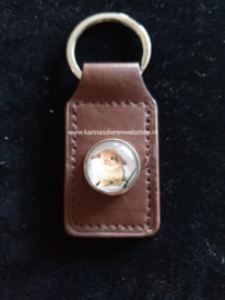 Leren Sleutelhanger Chunk Hangoor Konijn 1
