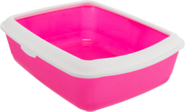 Poepbak met rand Pink / wit