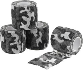 Animal Elastiche bandage / verband 5 cm x 4,5 meter Camouflage Zwart