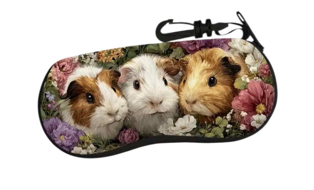 Brillenkoker Beschermhoes Zonnebril / bril met drie Cavia's