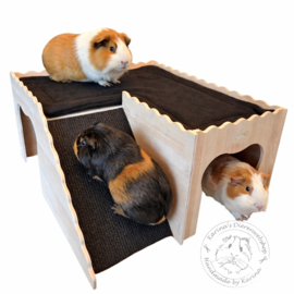 Losse fleece liner voor MEGA houten huis met trap ............ custom made