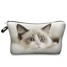 Make up tas /  kleine toilet tas / etui Kat