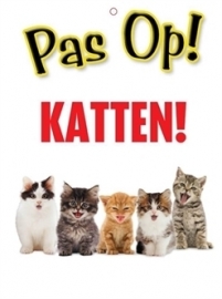 WAAKBORD PAS OP! KATTEN!