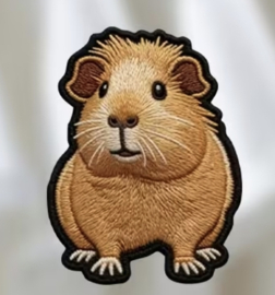 Opstrijkpatroon Strijk patch cavia bruin