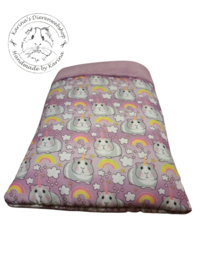 Handgemaakte Slaapzak Deluxe  " Cavia Print Purple Unicorn "