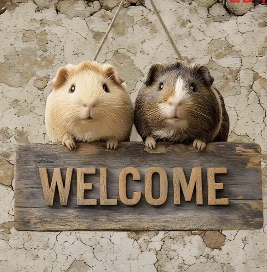 Waakbord welcome - cavia