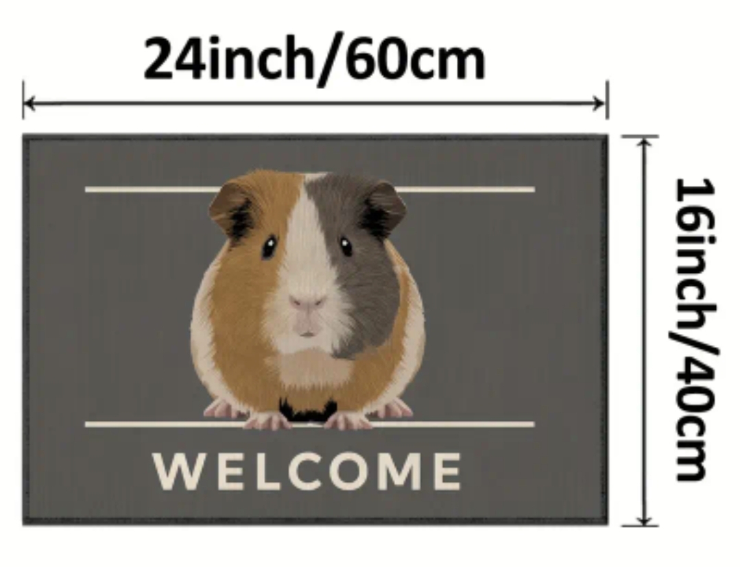 Deurmat Badkamer Mat Tapijt cavia " Welcome "