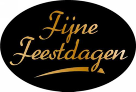 Etiketten Fijne Feestdagen 10 stuks