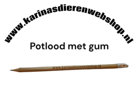 " www.karinasdierenwebshop.nl " Potlood met gum ** GRATIS 1 BIJ BESTELLING VAN €15,- OF MEER