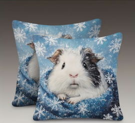 Kussensloop kussenhoes Cavia winter 2 stuks