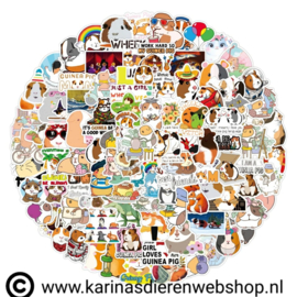 Cavia stickers assorti 10 stuks