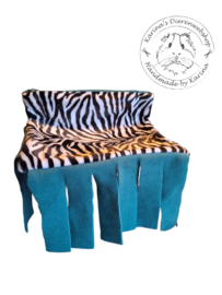 Schuil Hangmatje " knaagdier " XL ...... Zebra petrol
