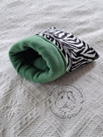 Handgemaakte Slaapzak Deluxe  " Zebra Groen "
