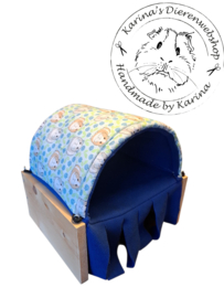 Schuil Tunnel voor houten staander "  Cavia Print Bessen "