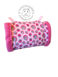 Hangende Tunnel Deluxe met zijkantbevestiging " Ratjes Pink " Roosje Rosalie