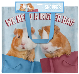 Cavia Canvas Tote Bag "We need a bigger bag " Guinea Pigs