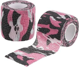 Animal Elastiche bandage / verband 5 cm x 4,5 meter Camouflage Roze