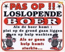 Loslopende boer