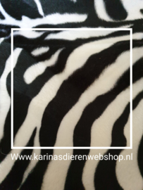 Anti plas Deken XL  .....  Velboa Zebra / blauwe achterkant