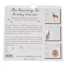 'The Country Set' Birthday Calendar - Verjaardags kalender Wrendale Designs