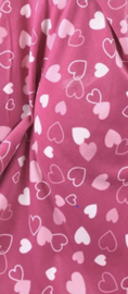 Anti plas Deken XL  .....   " Fleece Pink Hearts "
