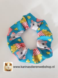 Haar Frutsel /  Scrunchie met Cavia Popcorn