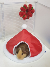 Xmas Iglo Cavia / Konijn Rood / Wit 35 cm