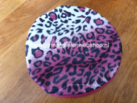 Losse Hoes ø 26 cm voor Kruik / koelschijf XL : Velboa dierenprint roze