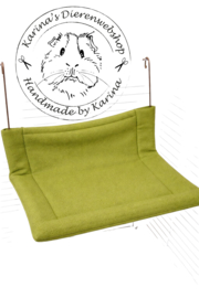 Hangmat  "knaagdier"  XL .... Fleece Kiwi groen