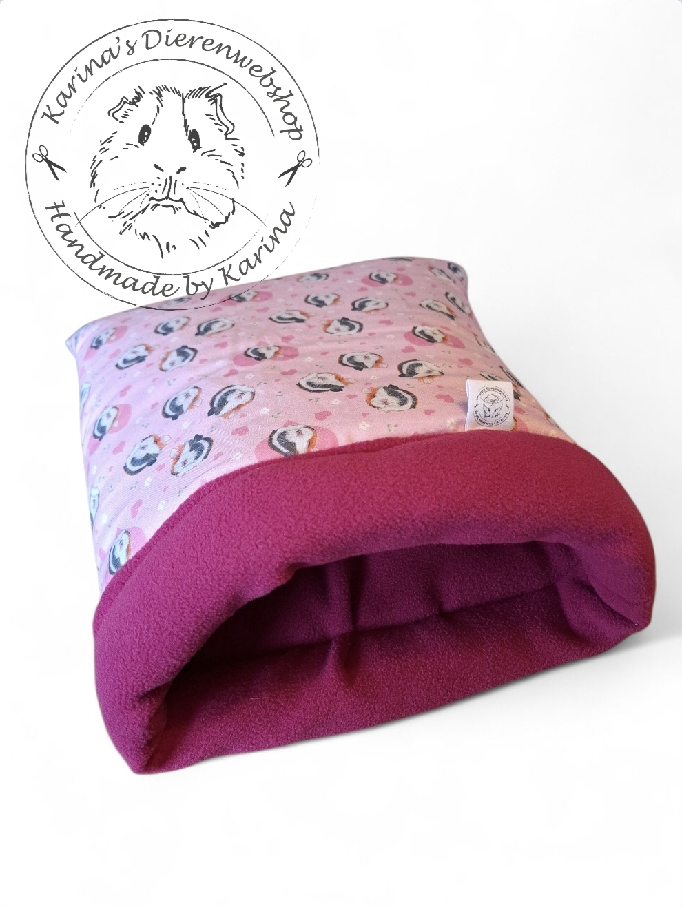 Slaapzak XL Deluxe Cavia Hartjes & Bloemetjes roze van Roosje Rosalie ®