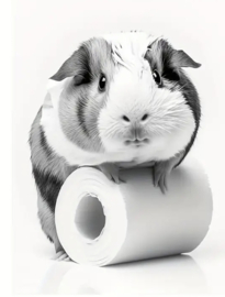 Canvas Print Cavia , leuk voor in de wc van een echte cavia liefhebber