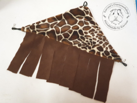 Schuil hoek hangmat  Giraffe donkerbruine sliertjes