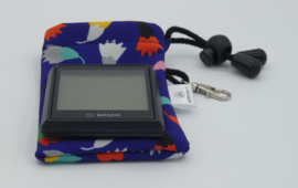 Ebike hoesje M display Bosch intuvia 100 bloem softshell DLX