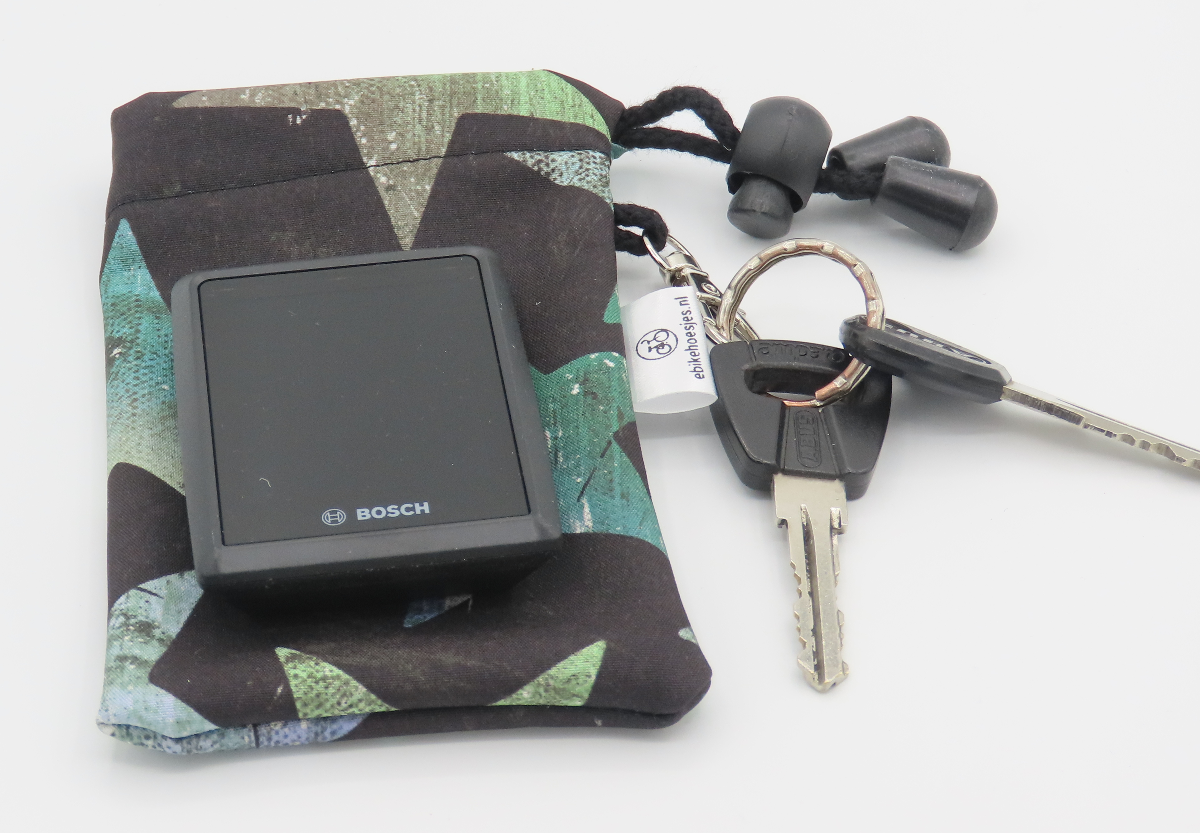 Ebike hoesje S display Bosch Kiox/Kiox 300 Ster op zwart softshell DLX