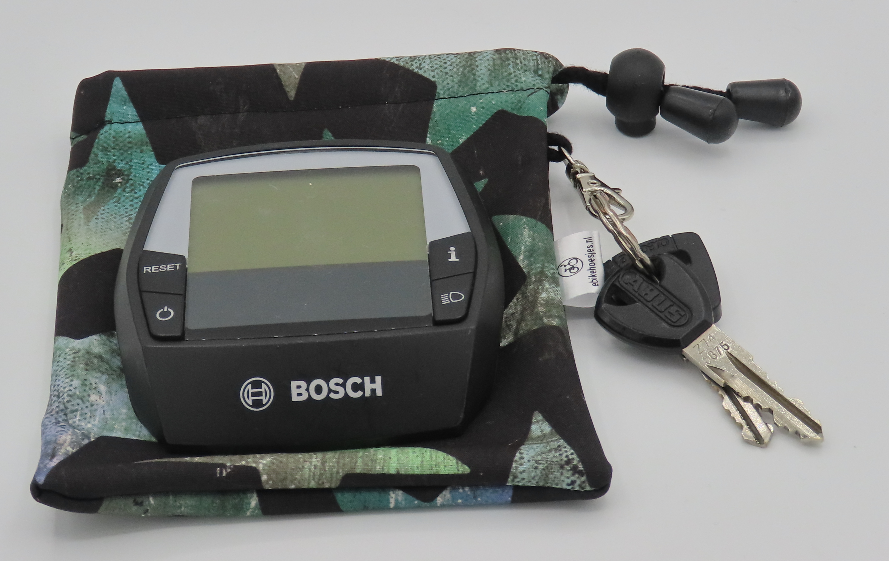 Ebike hoesje L display  Bosch intuvia  DLX Ster op zwart softshell