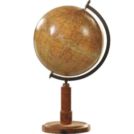 Antieke globes /  "Prof. Dr. A. Krause Wereld - Globe"  op houten voet (No.123069)