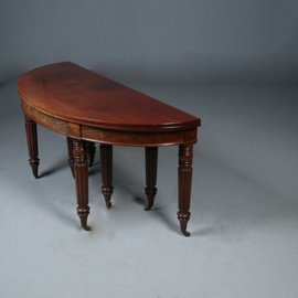 Transformeerbaar van Wandtafel tot coulissetafel van 2,60 m Victoriaans ca 1865 (No.281410)