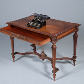Schrijftafeltje of wandtafel in notenhout met brede lade Frankrijk ca 1860 (No.422435)