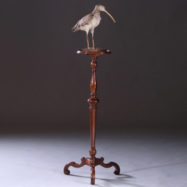 Hollandse hoge lampetafel, piedestal of gueridon ca 1890 notenhout (No.222135)