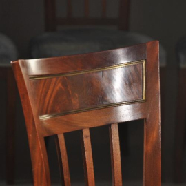 Antieke stoelen / 6 Hollandse  mahonie stoelen ca. 1850 met sabelpoten incl bekleding naar wens (No.472847)