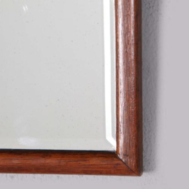Antieke spiegel / KLeine  Soesterspiegel met facet geslepen rand ca. 1900 eiken (No.762481)
