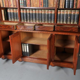 Antieke kast / Hollande deels open boekenkast / servieskast ca. 1890 in mahonie (No.401747)