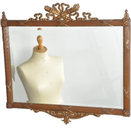 Antieke spiegels / Houten spiegellijst ca. 1910 met gegoten ornamenten en profiellering  (No.531461)