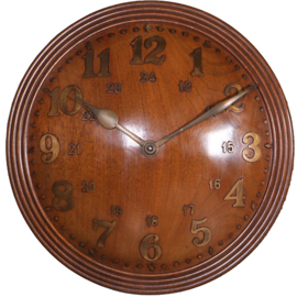 Zenith wandklok vroeg serie nummer ca 1915  ronde bolle kast met 24-uur aanduiding (No.661153)